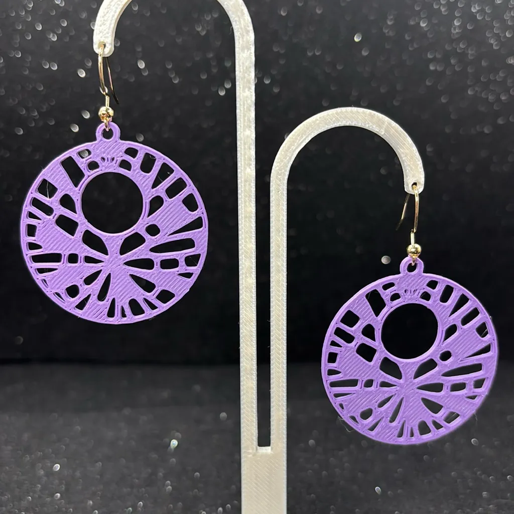 The Frame‎ Curve Purple  Earrings - Image 3