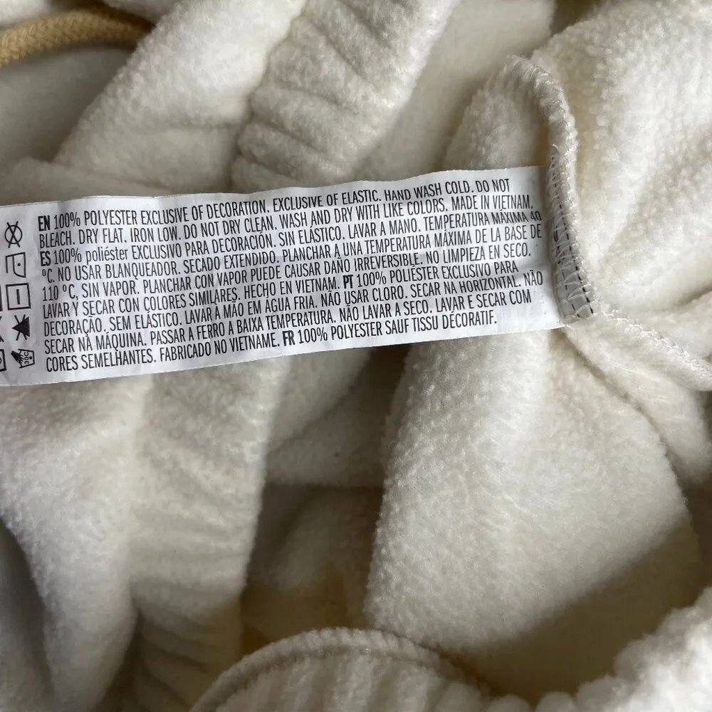 Women's Fleece Cropped Colorblock Long Sleeve Hoodie Sweater Sz S - Image 6