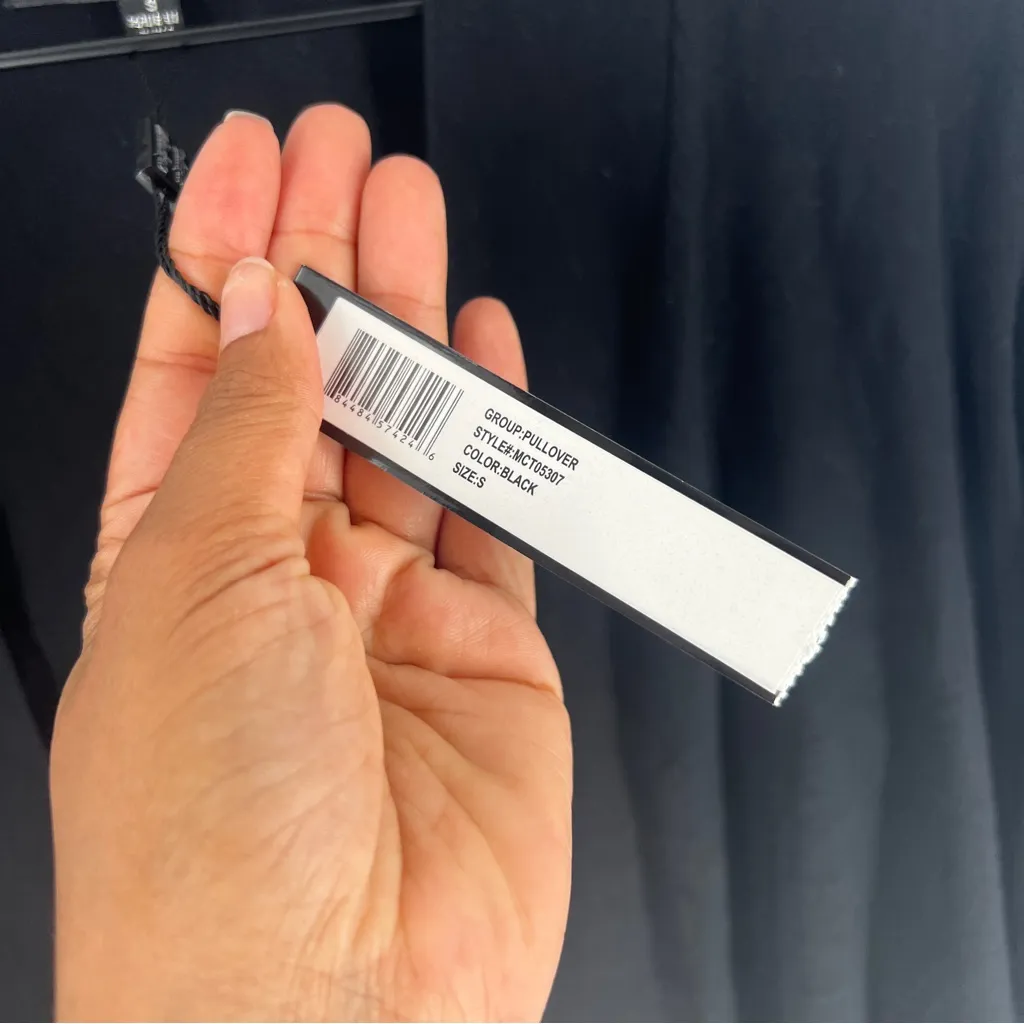 Catherine Malandrino Black Lace Trimmed 3/4 Sleeve Open Front‎ Crop Cardigan - Image 4