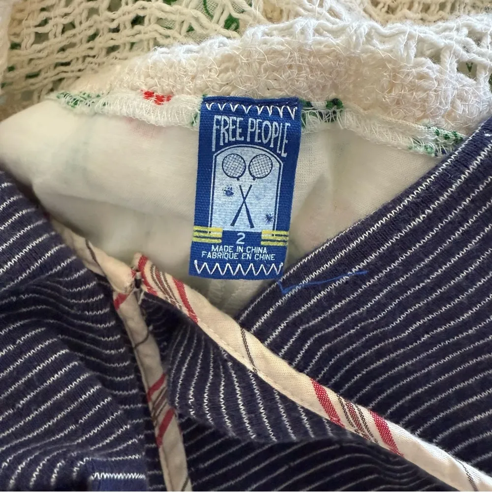 Free People Heartland‎ Dress Size 2 Crochet Back Linen Blend Floral - Image 3