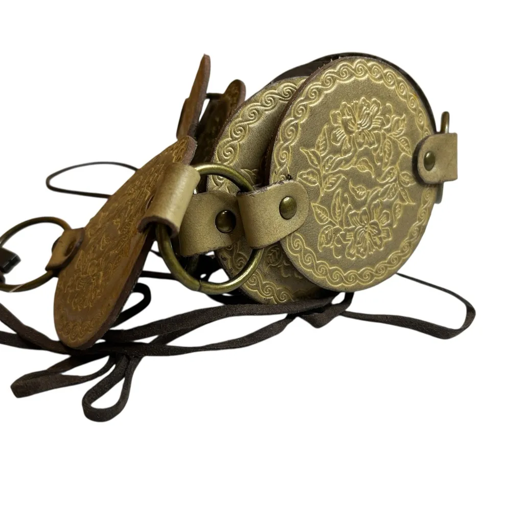 NWT Vintage Miss Selfridge Light Brown Western Style Circle Loop Belt - Image 7