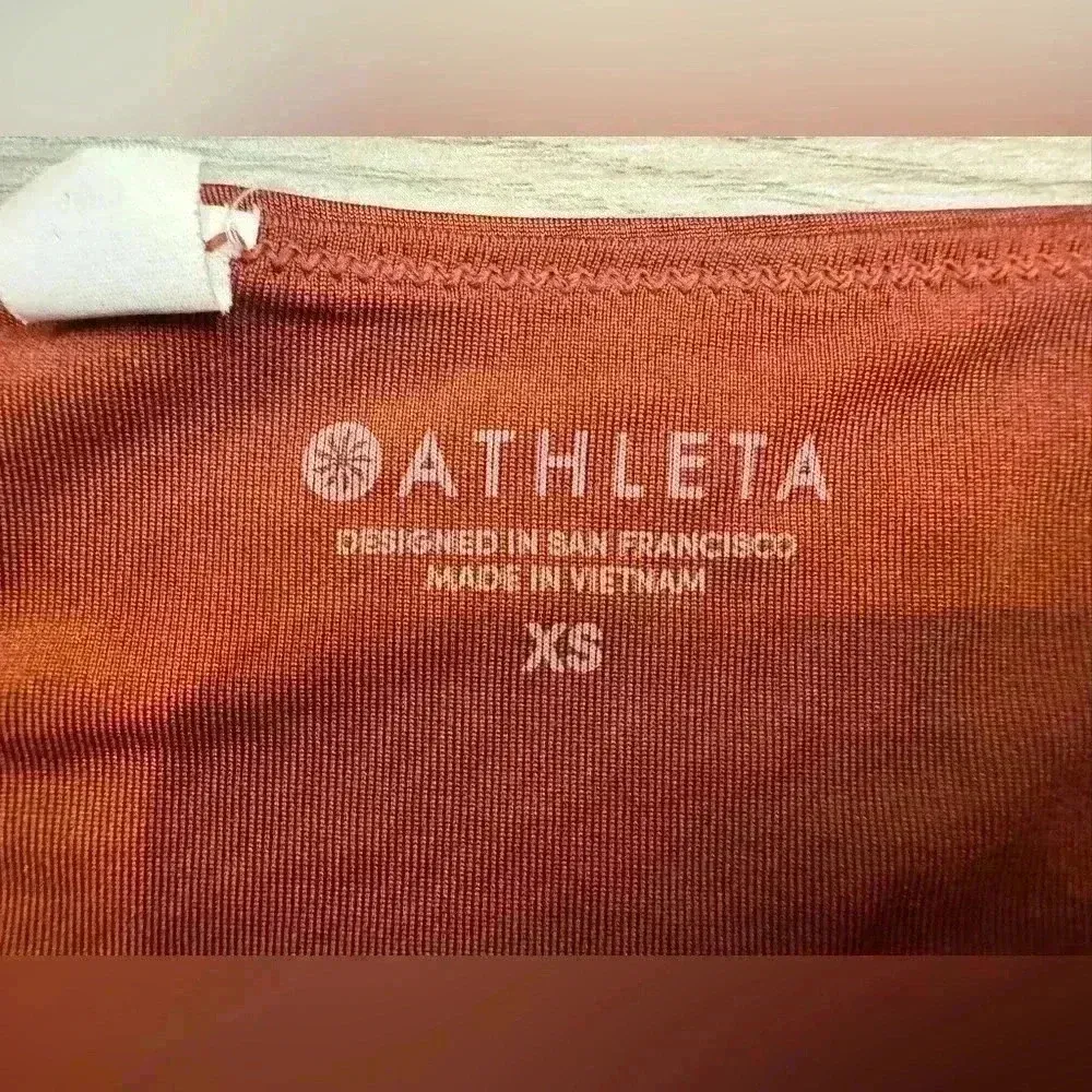 Athleta Women’s Aqualuxe Rust Red Twist Swimsuit Size Bra 36B/C‎ Panties XS - Image 7