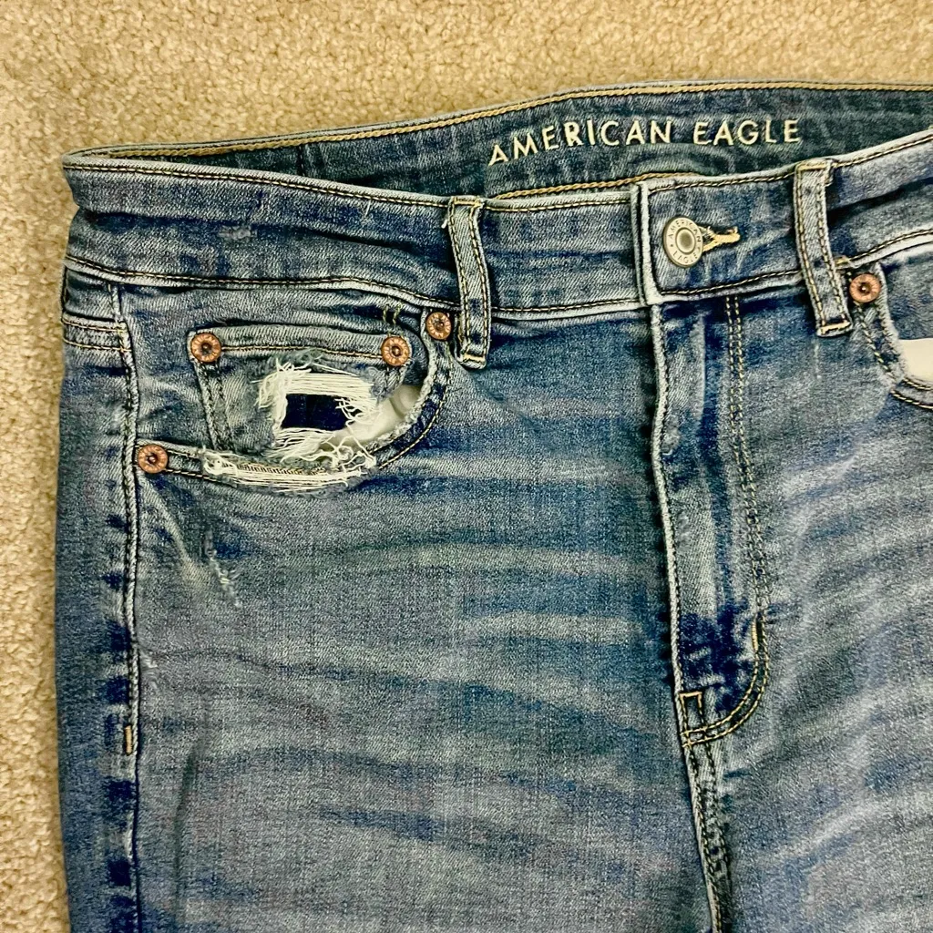 American Eagle Ripped Flare Jeans - Image 2