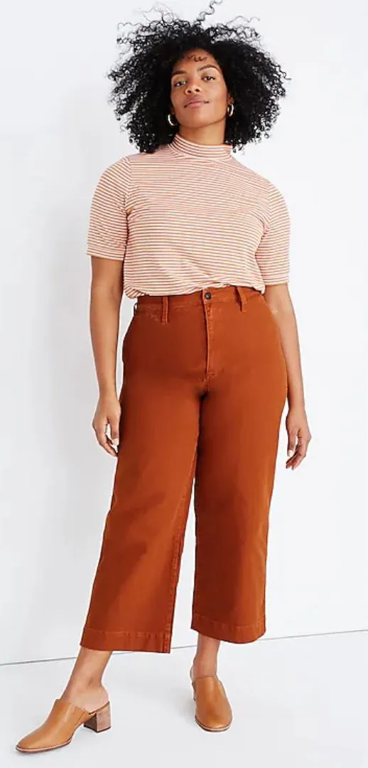 NWT Madewell Slim Emmett Wide-Leg Crop Pants Size 37T - Image 1