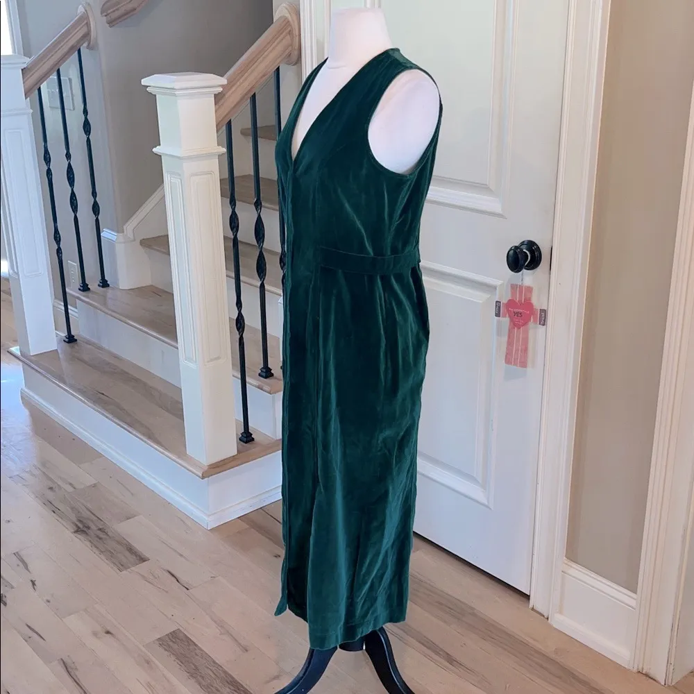 Velvet Forest Green Maxi Jumper Dress - Image 4