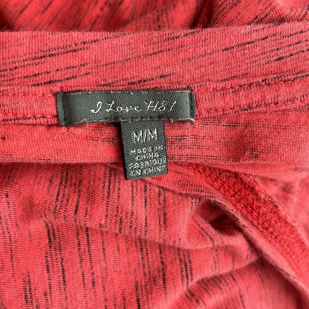 I Love H8I heather 3/4 raglan sleeve round neck top - Image 6