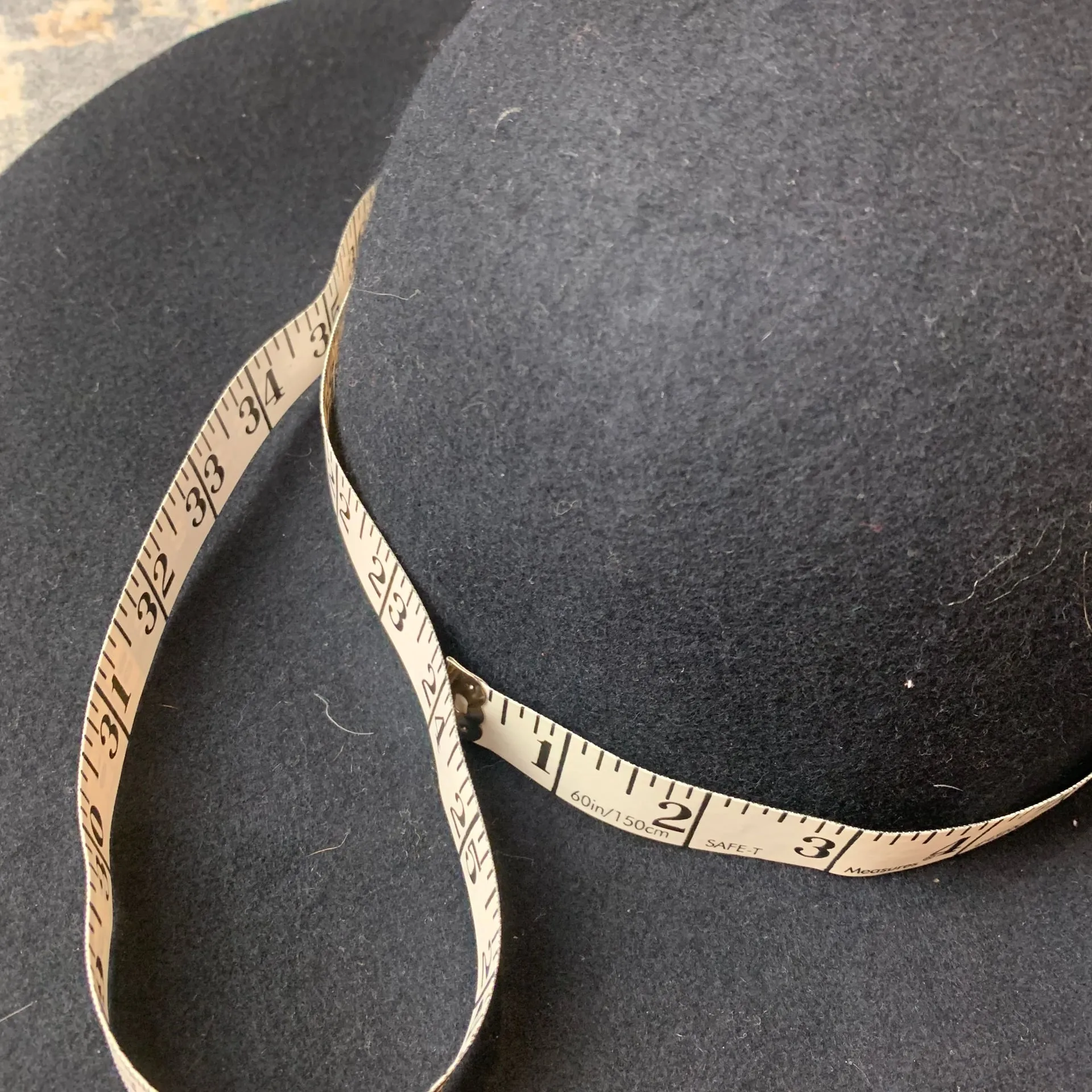 Nordstrom Black 100% Wool Felt Floppy Wide Brim Hat - Image 2