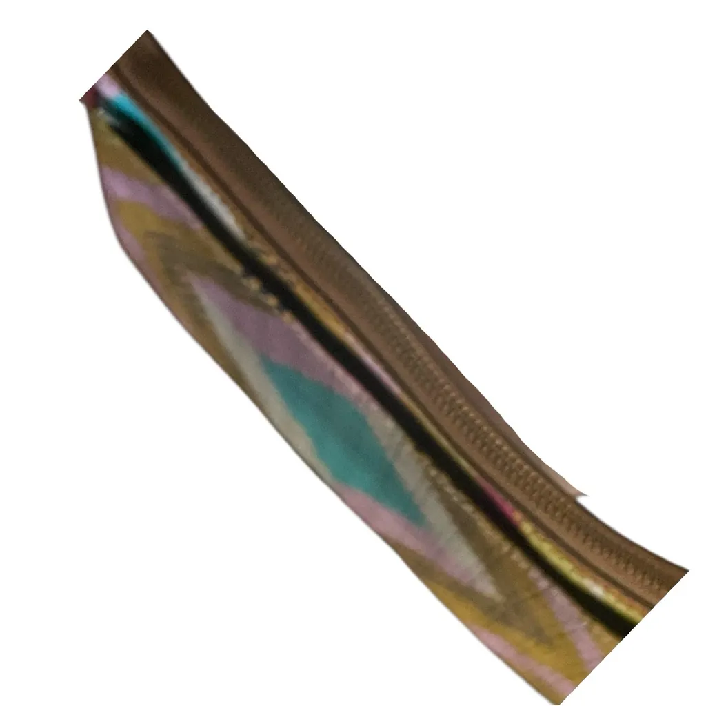 Fossil Sydney Top Zip Crossbody bright colorful  weave Cowhide trim Bag. - Image 5