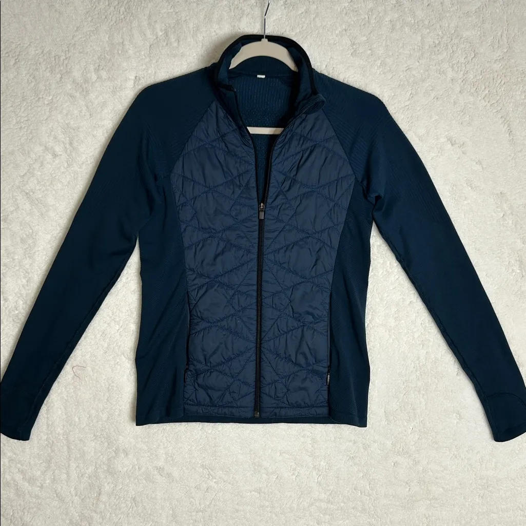 Athleta Flurry Force Insulated PrimaLoft Jacket Lagoon Teal Green Fitted Small - Image 2