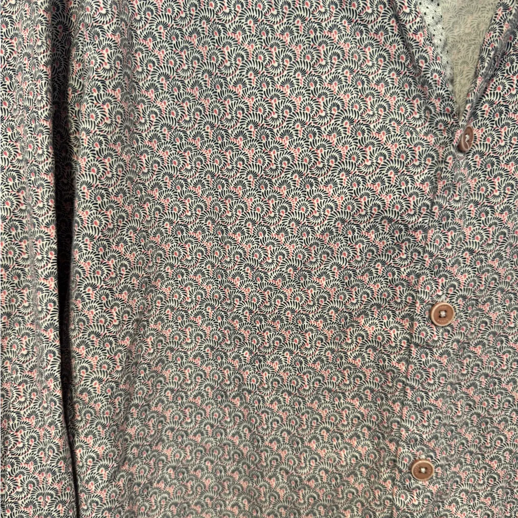 Ted Baker Pink and White Patterned Shirt 100% Cotton - Image 2