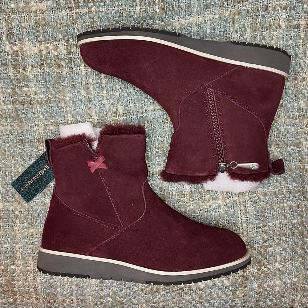 EMU Australia Beach Mini Boot in Claret / Bordeaux - Image 7