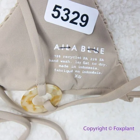 NEW Aila Blue * Free People Soraya Bikini Cinco Top, ceramic, size XS - Image 13