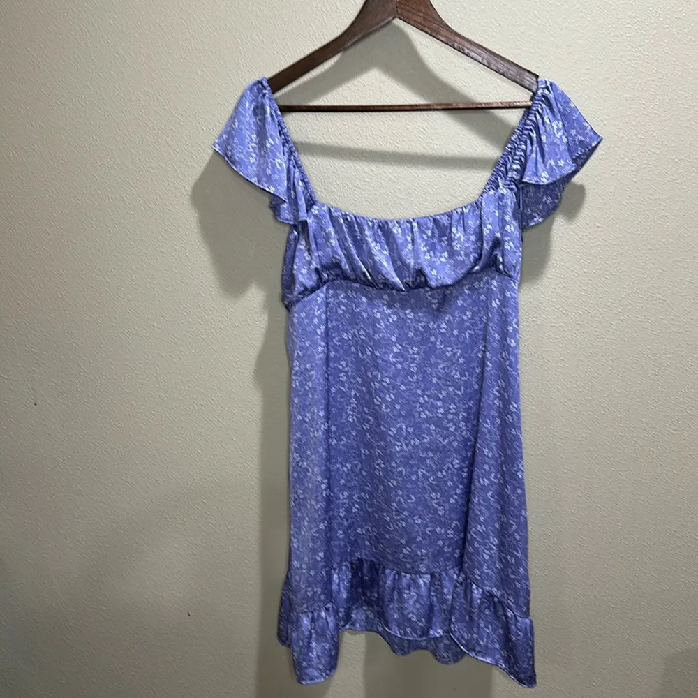 Zara size large purple floral babydoll dress - Image 3