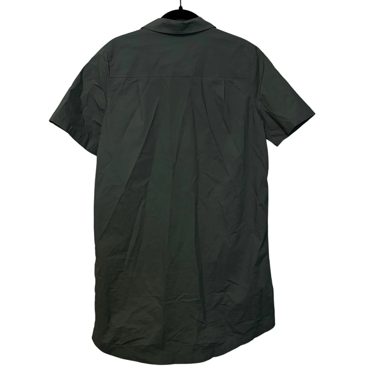 Tuckernuck 100% Cotton Green Nala Short Sleeve Shirt Mini Dress Size Medium - Image 5