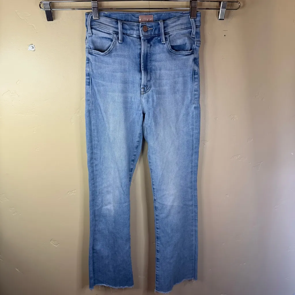 MOTHER Hustler Ankle Fray Full‎ Length Size 25 Denim Jeans Blue Distressed - Image 4