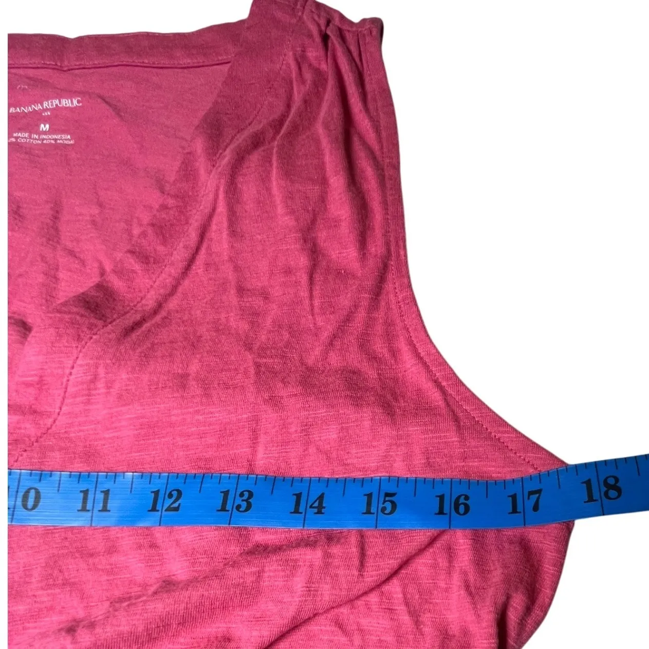 Banana Republic Malibu Tee‎ Tank Top Sleeveless V Neck Pink Women's Medium NWT - Image 4
