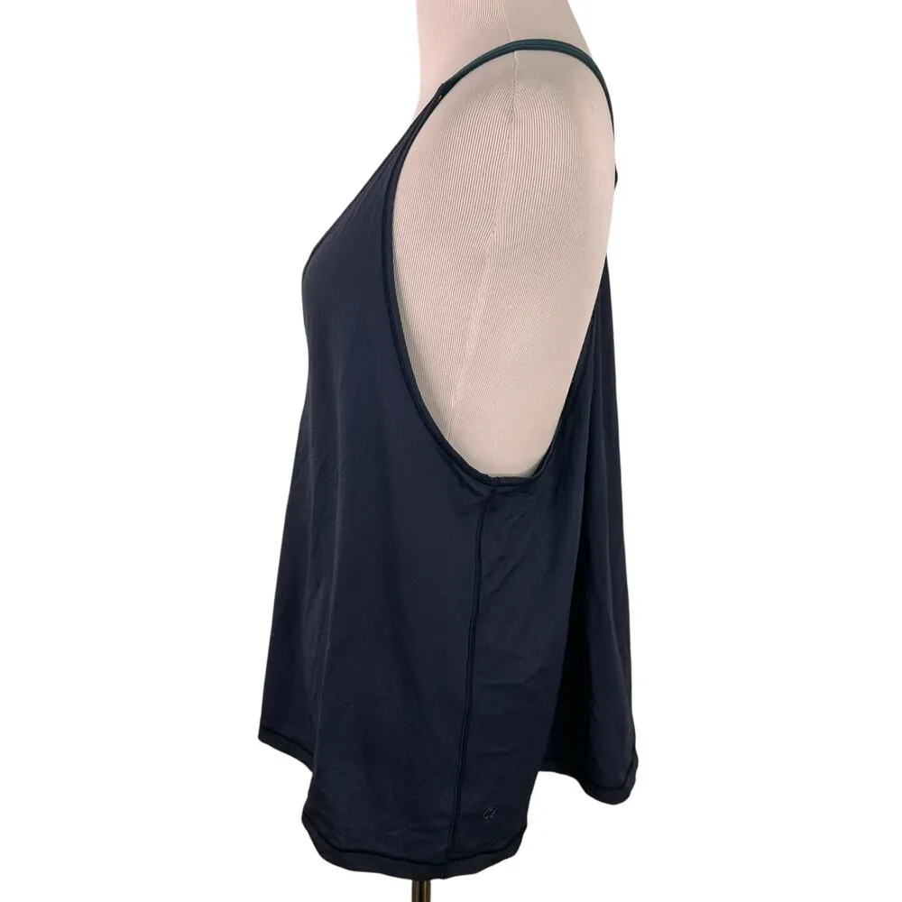 Lululemon Athletica Navy Blue Plunge V-Neck Halter Lightweight Tank - Image 3