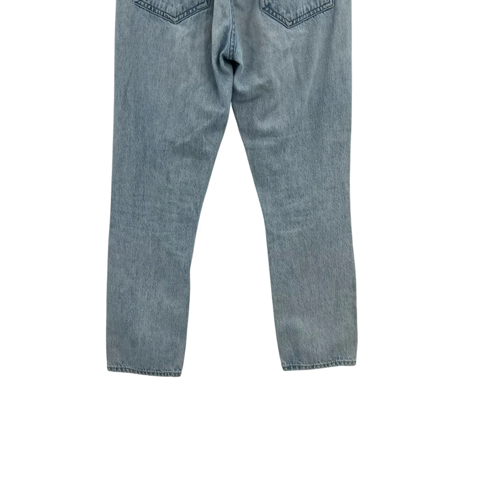 Agolde Riley High Rise Straight Crop Jeans Denim Shatter Wash Blue Size‎ 24 - Image 10