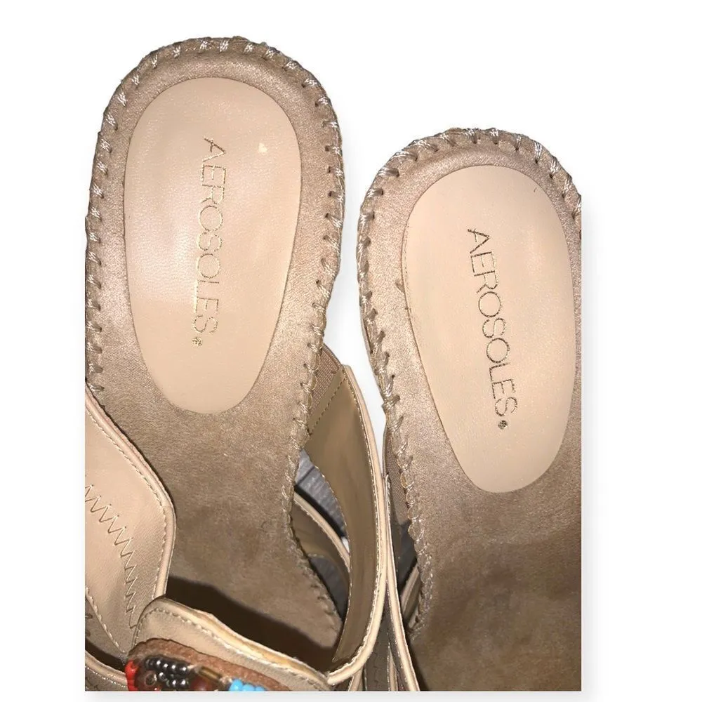 AEROSOLES Memory Foam Cobblestone Embellished Wedge Heel - Image 3