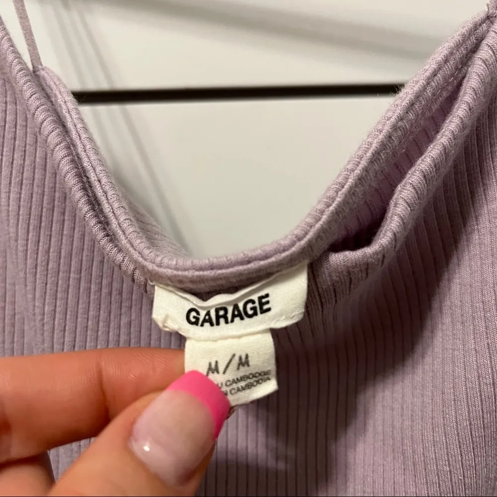 Garage The Ribbed Bungee Cami Light Purple - Image 5