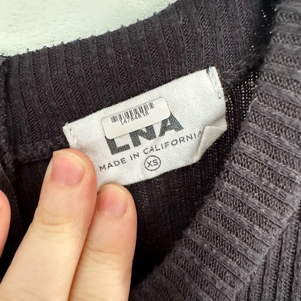 LNA Women’s Extra Small Ribbed Black Cutout Jumpsuit Flawed - Image 4