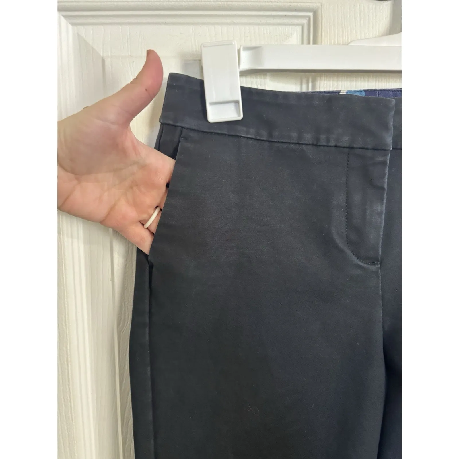 Boden Black Flat Front Dress Pants Trousers Size 2P Stretch Elevated Basics - Image 7