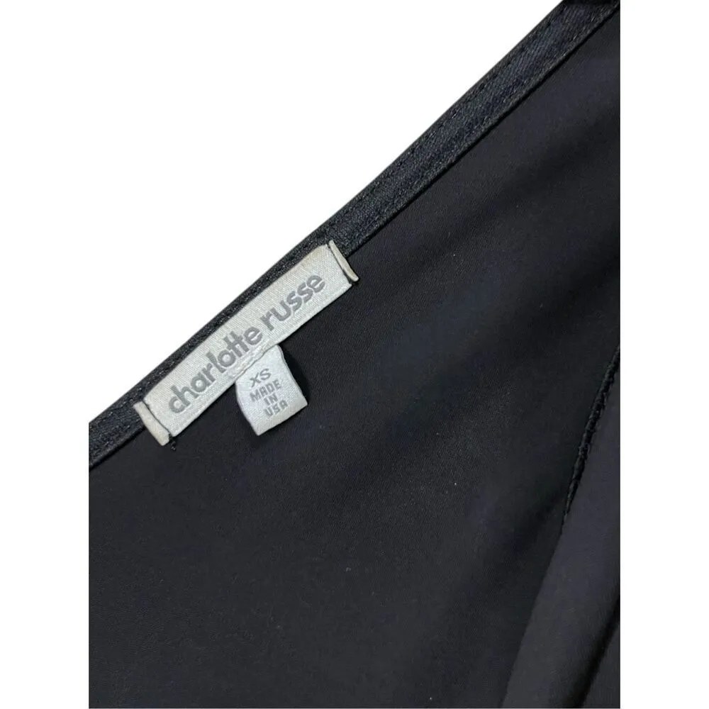 Charlotte Russe Y2K Black Wide Leg Jumpsuit Size XS‎ - Image 7