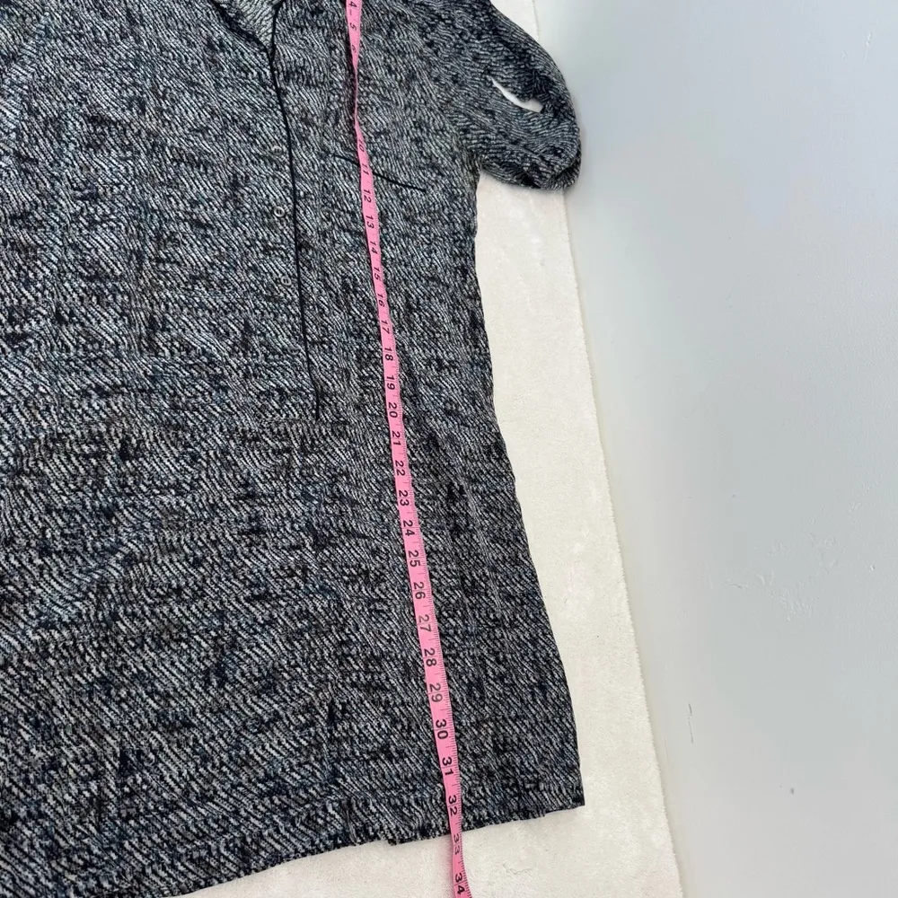 A.L.C. Womens Night Gown Size Small 100% Silk Button Front Sleep Dress Gray Blue - Image 11