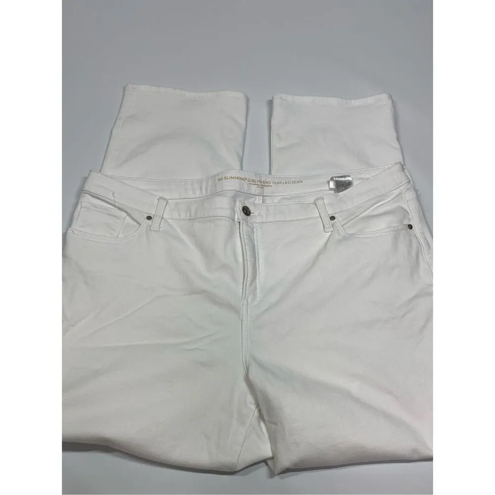 Chico's Women's So Slimming Girlfriend Slim Leg Jeans White Size 20W - Image 5