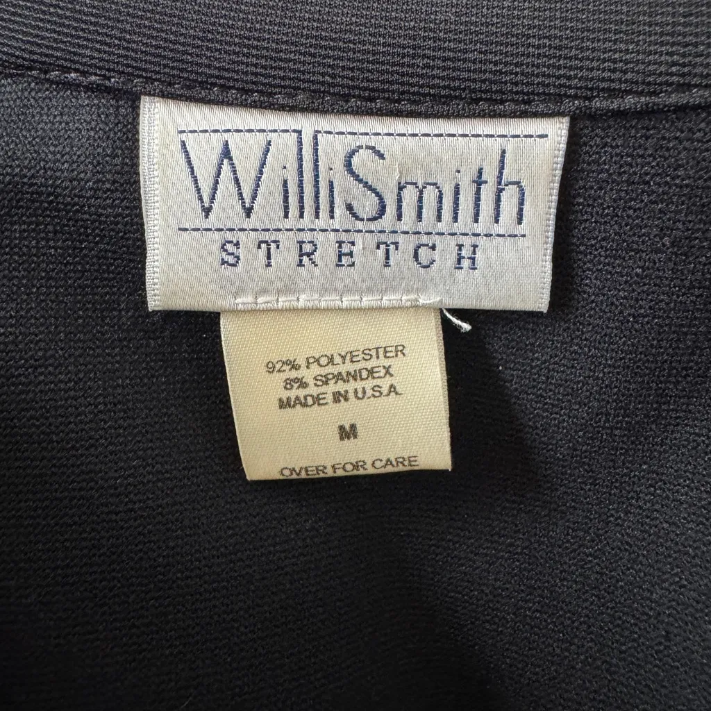 Vintage Y2K Willi Smith Stretch Black Longline Button Front Longline Jacket - Image 5