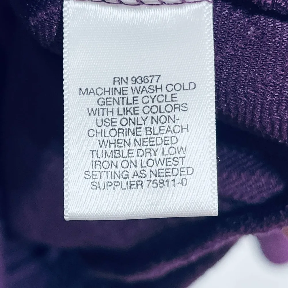 Liz Claiborne Purple Chevron Long Sleeve Sweatshirt L - Image 5