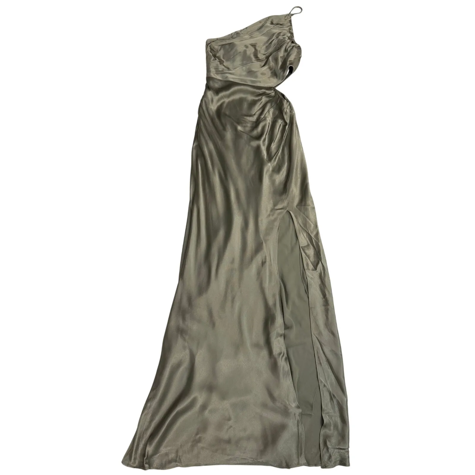 Shona Joy La Lune Asymmetrical Gathered Maxi Dress in Sage New size 2 - Image 9