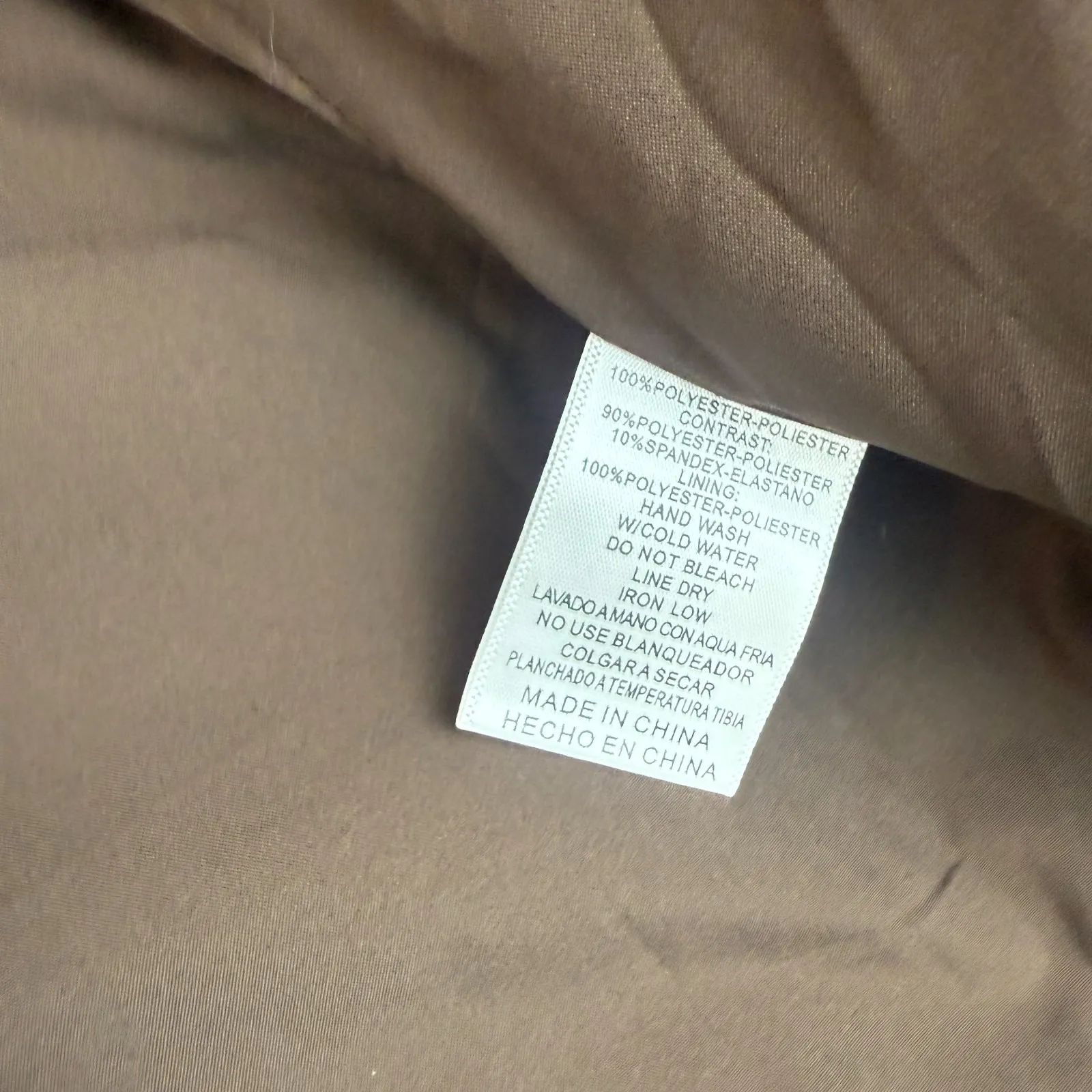 Sherpa Checkered Brown Cream Classic Jacket Blazer Coat Women's‎ Large Soft Cozy - Image 4