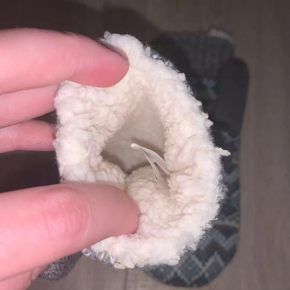 Super comfy Aztec print fleece winter mittens Blue - Image 3