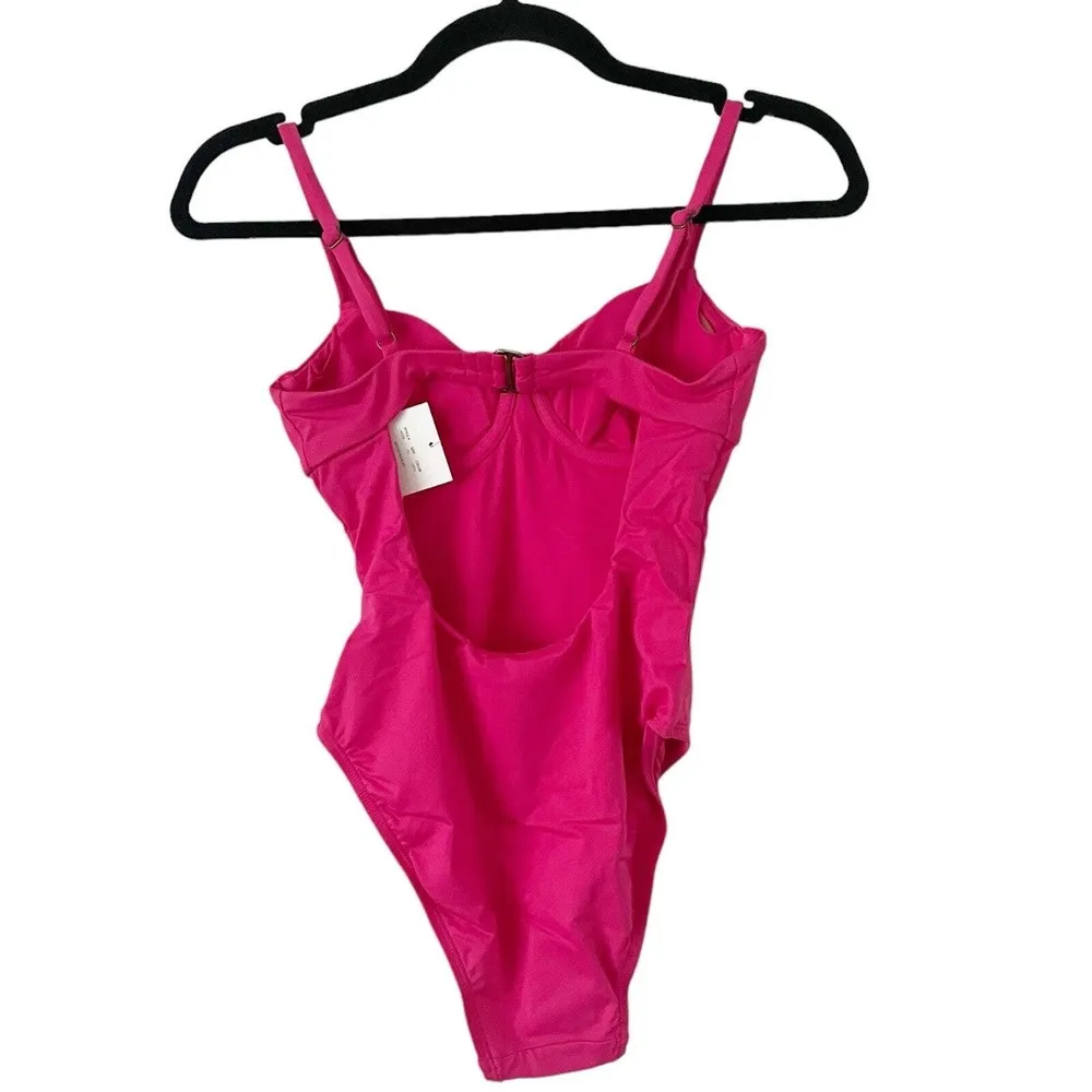 NWT Andie Swim The Bermuda One Piece Hibiscus Pink Women’s Swimsuit Size XS - Image 4