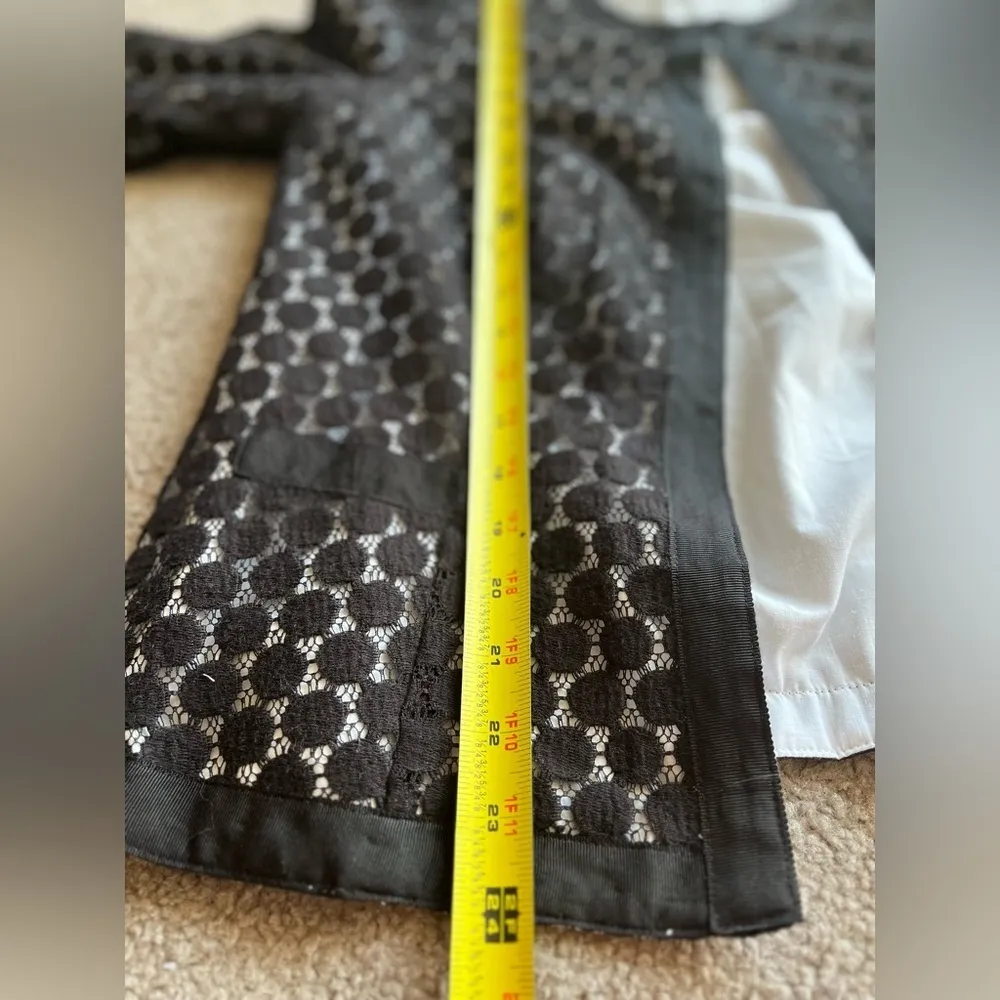 Vintage Charter Club Women’s Black White Spotted Knitted 3/4 Sleeve Blazer Top M - Image 12