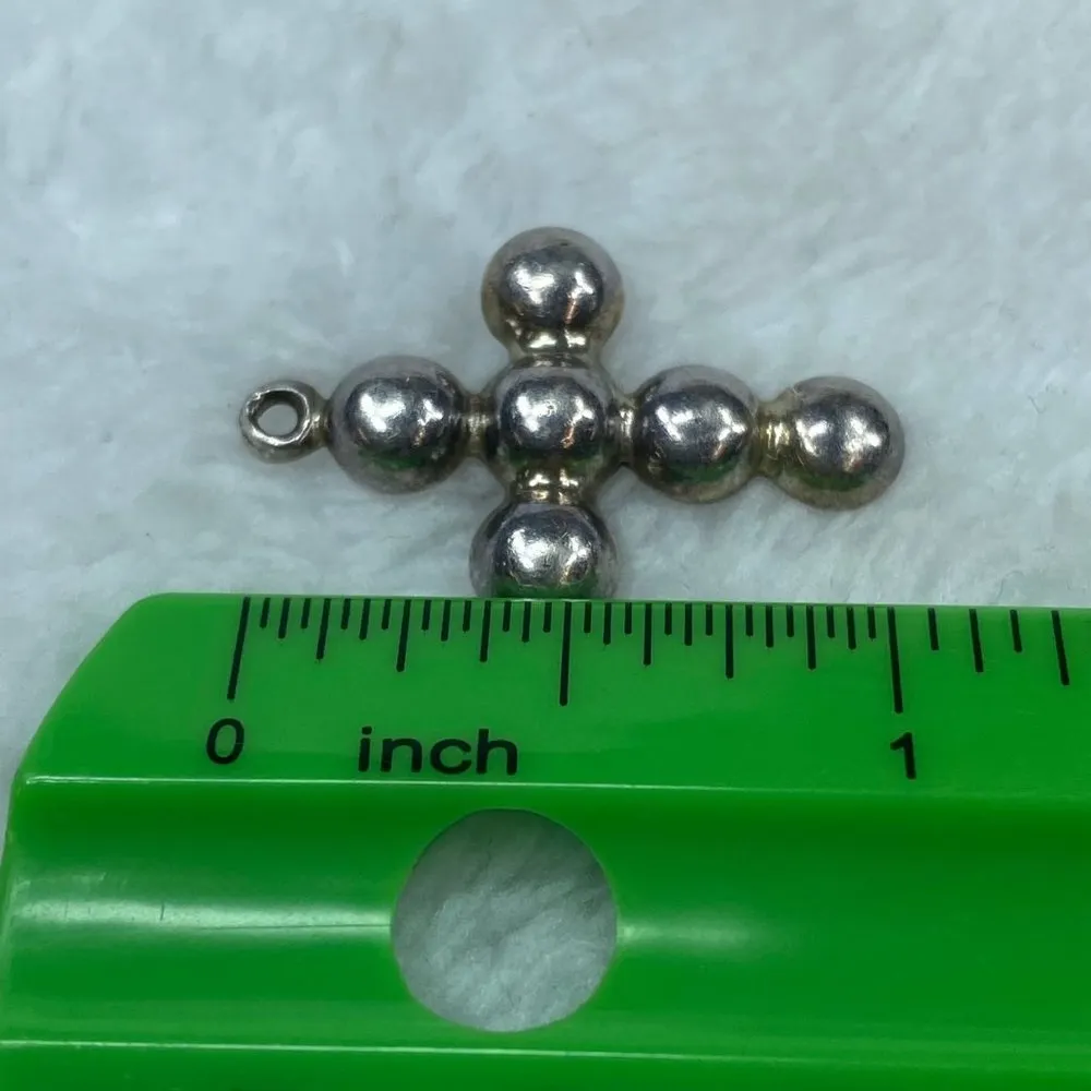 Silver Cross Jewelry Pendant Charm for Necklace 925 SE Stamped Small 1 Inch Size - Image 8