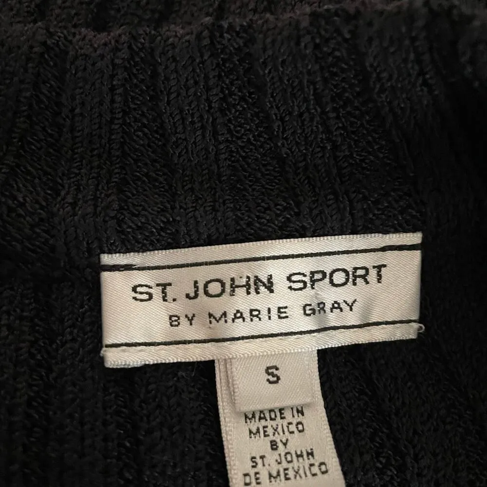St John black knit zip up - Image 11