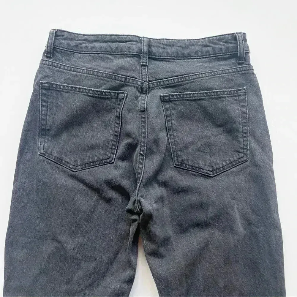 Topshop Black High Rise Split Hem Straight
Leg Jeans 30 - Image 4