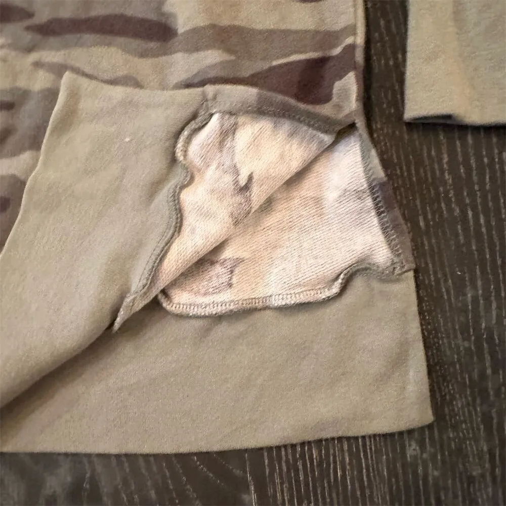 Caslon Camo Print Crew Neck Sweatshirt Unisex Adults Green Size M Cotton - Image 2