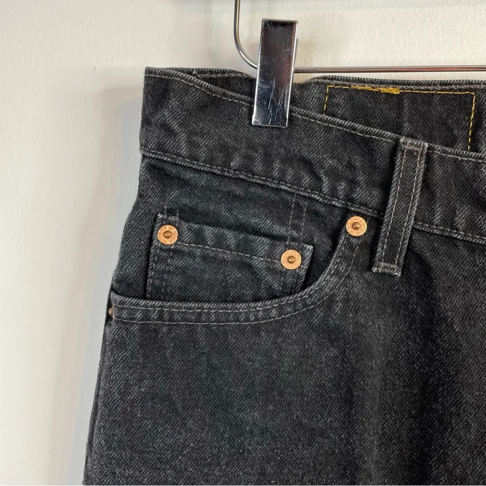 Vintage Levis 512 Slim Fit Tapered Leg Black High Waist Cotton Denim jeans 16 32 - Image 35