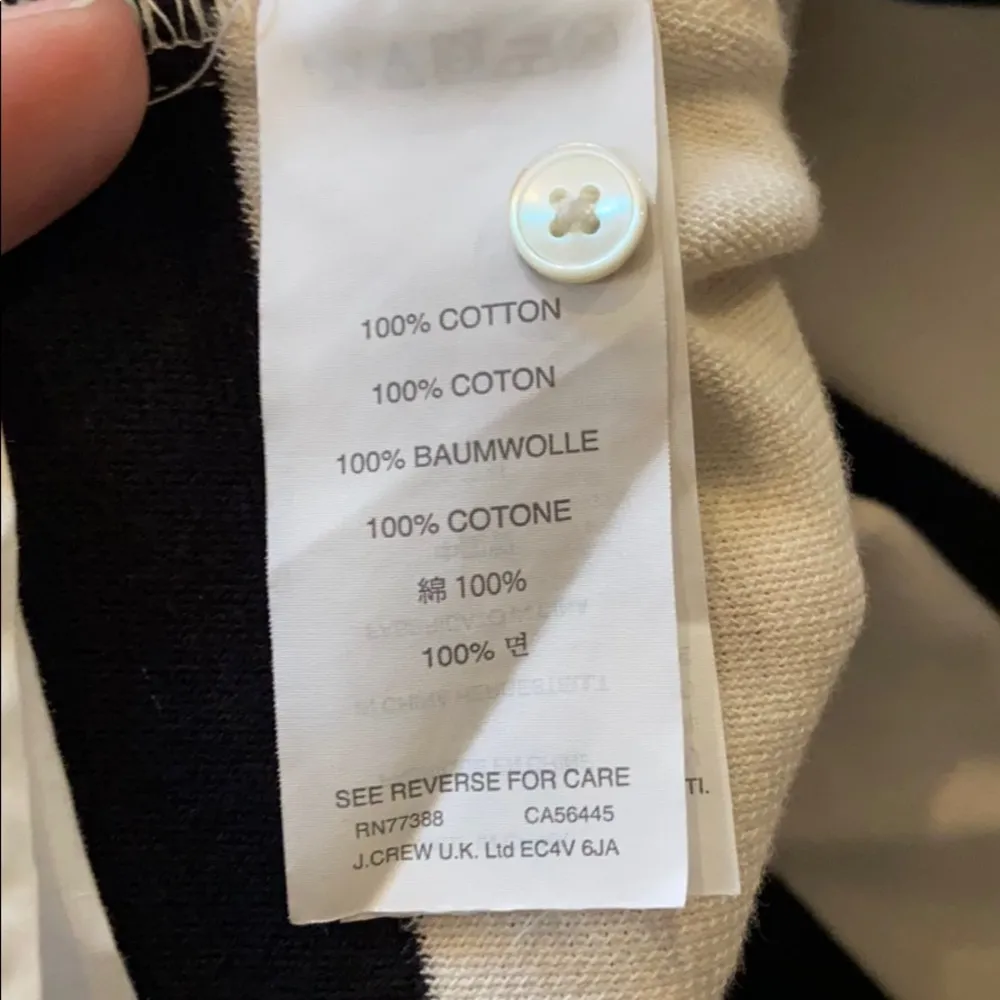 HP! EUC XS J. Crew navy & cream stripe faux layer - Image 5