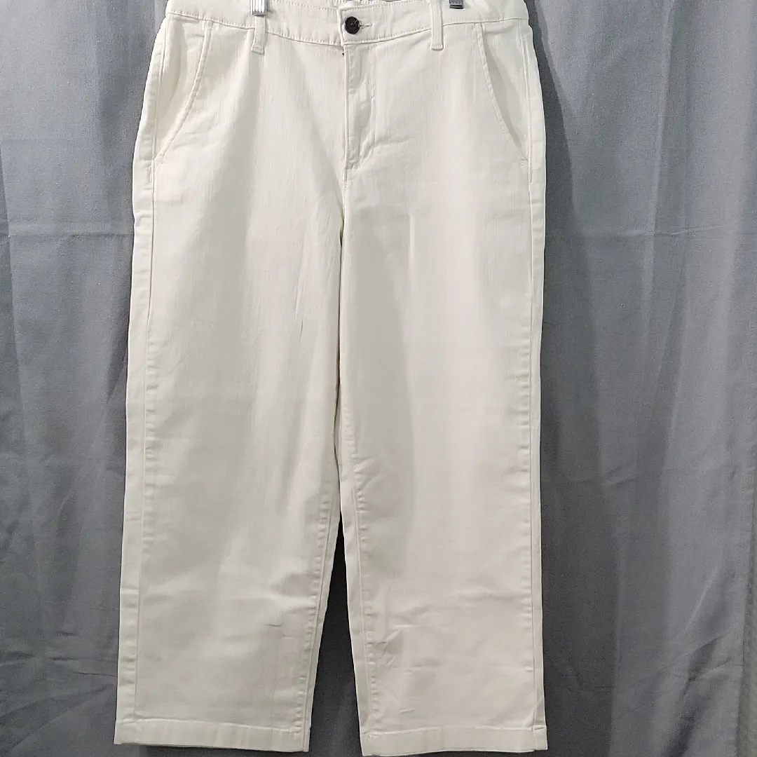 Ella Moss Women’s Wide Leg Crop Pants Cream Size 8 - Image 4