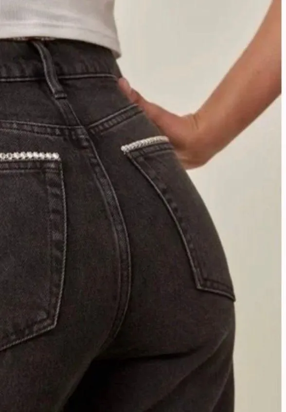 Reformation Stardust High Rise Straight Jeans - Image 3