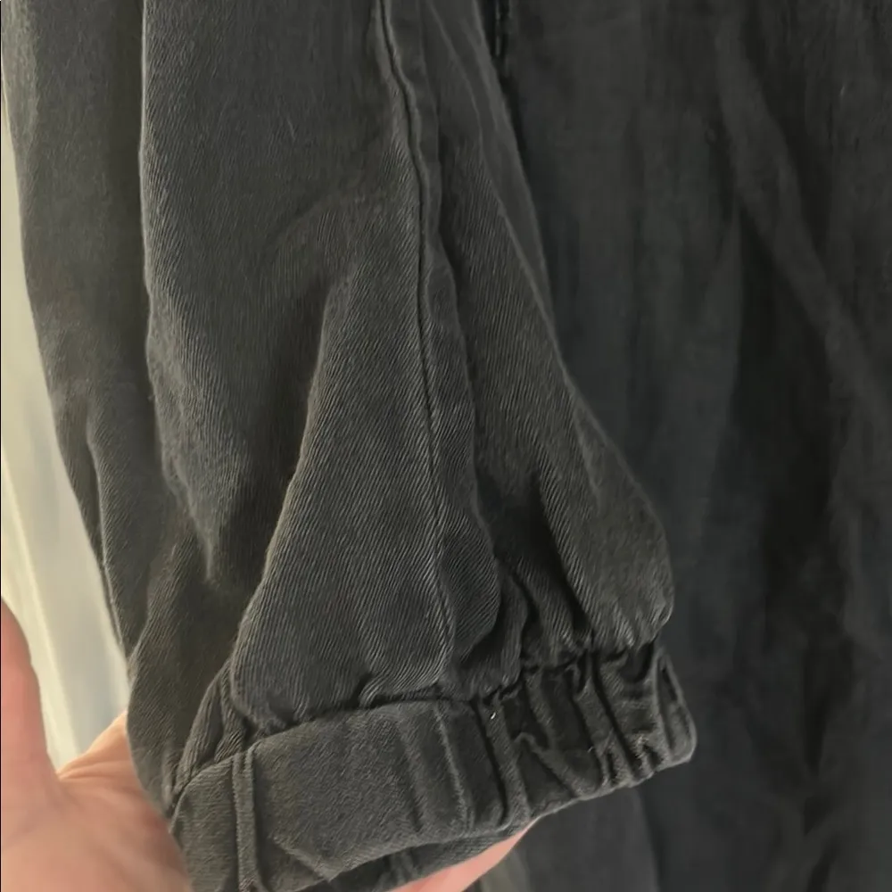 Black Ruffled Button-Up Dress - Image 10