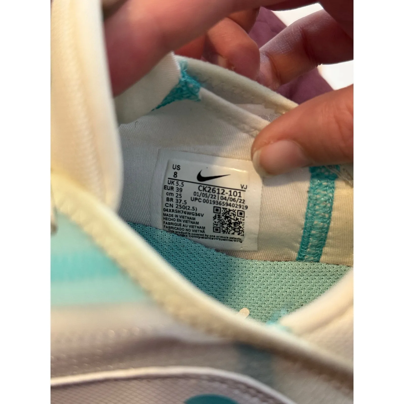 Nike Air Max Women's Aurora Green Blue Teal White Sail CK2612-101 Size US 8 - Image 3