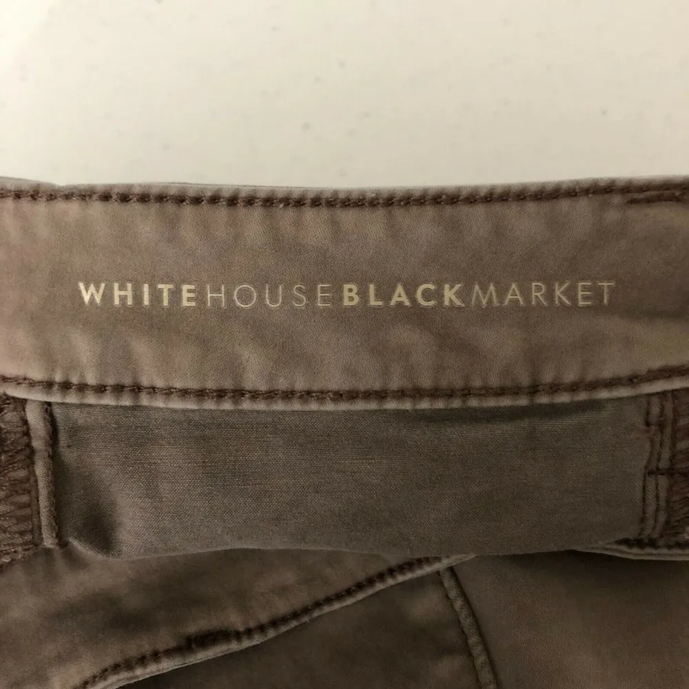 White House Black Market Jeans The Skinny Ankle Embroidered Zipper Brown 4 - Image 6