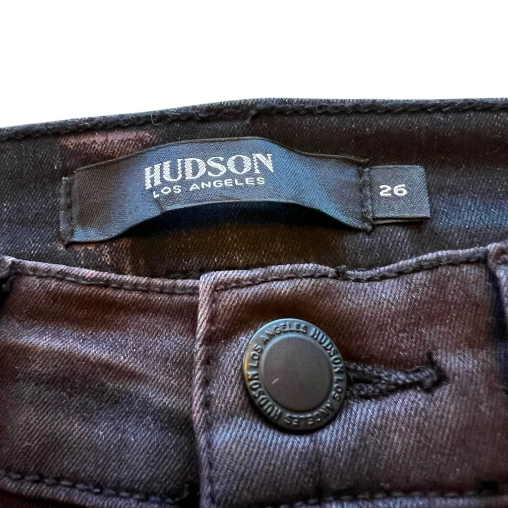 Hudson Wax Coated Skinny High Waist Denim Jeans - Image 9
