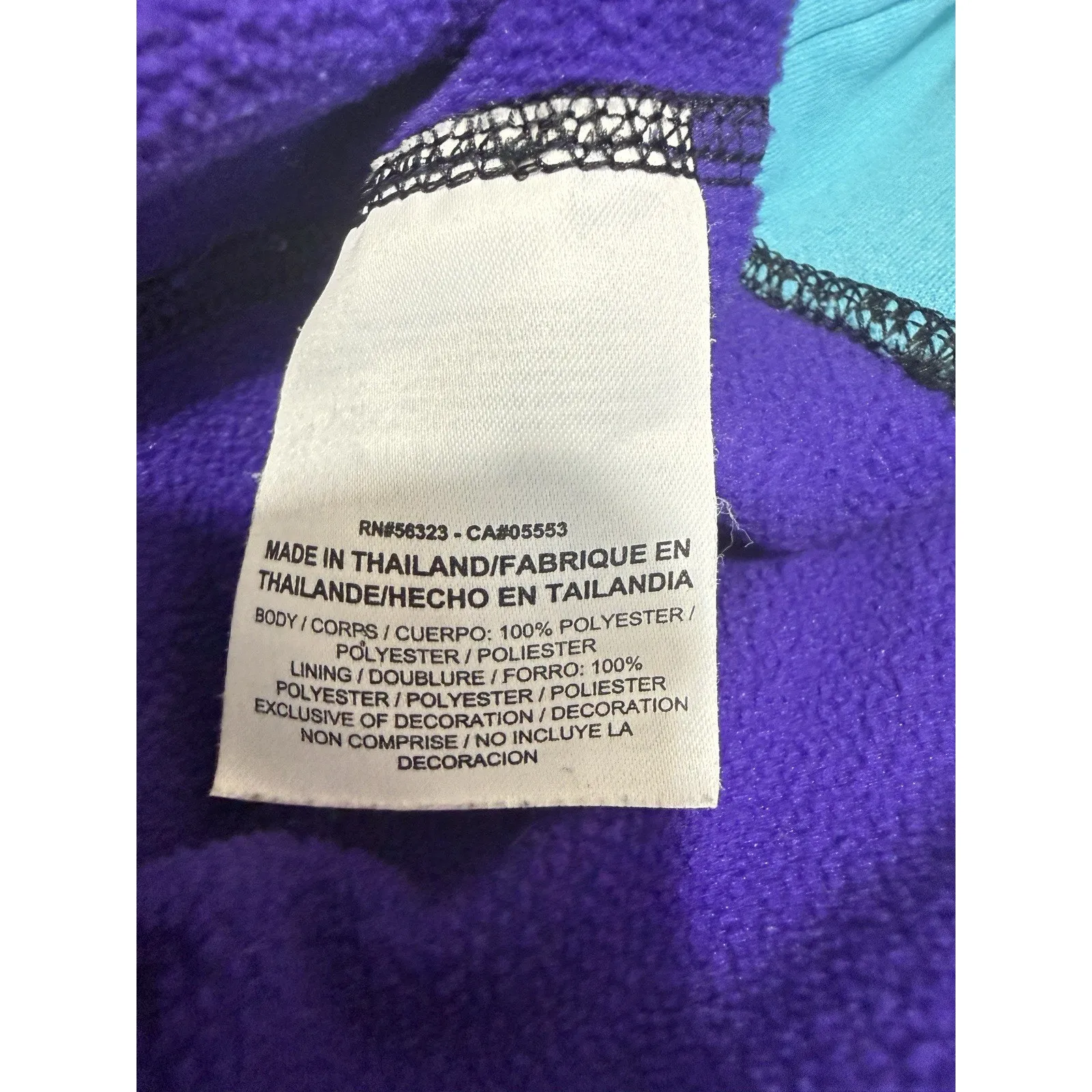 Nike Therma-Fit Purple & Turquoise Logo Pullover Hoodie Size S retro colorful - Image 12