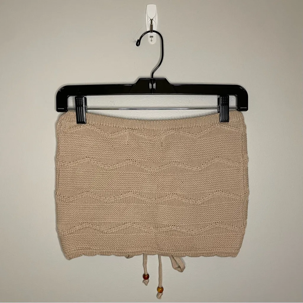 Vintage Havana Honey Beige Knitted Tube Top, Size S, NWOT - Image 4